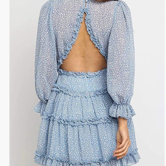 Blue flowy dress - Picture 3 of 6